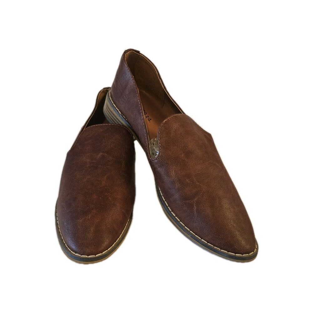 Indigo Rd. Brown Leather Comfort Clogs Slip On Shoes Size 9